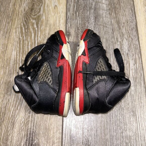Nike Air Jordan 5 V Retro Bred Black Red 440890-008 Toddler Youth Size 5C Shoes - Picture 9 of 11